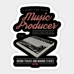 Music Producer Mixing Board Sticker